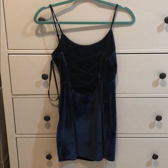 NBD navy velvet mini dress - Picture 2 of 2